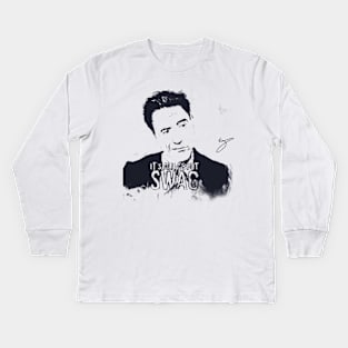 robert downey jr has swag... Kids Long Sleeve T-Shirt